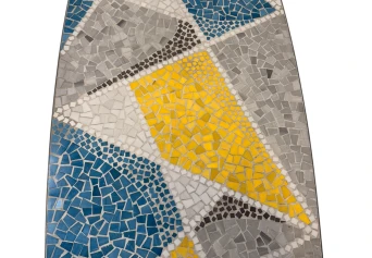 Mid-Century Modern Coffee Table with Mosaic Top by Berthold Muller, 1950s